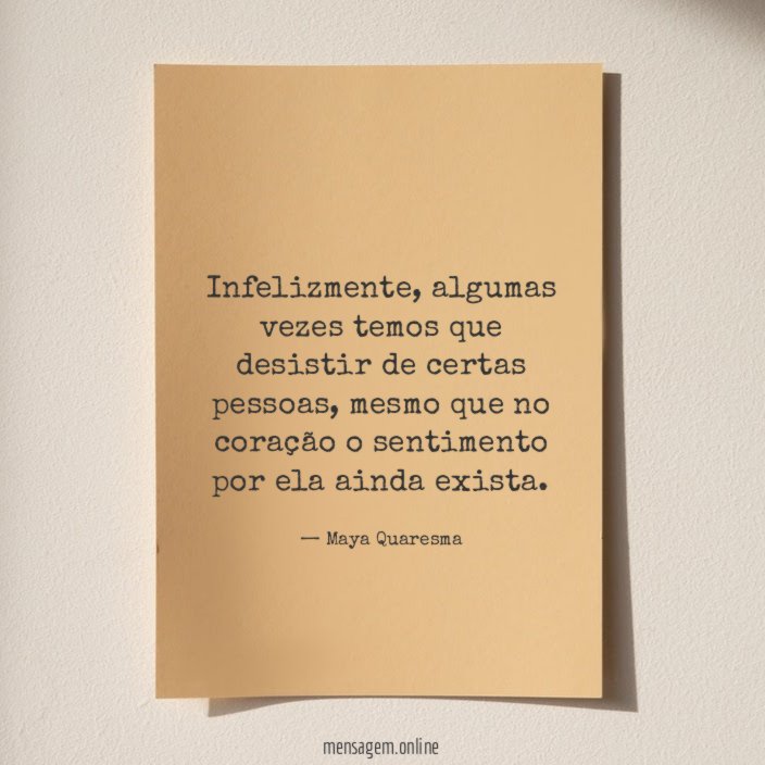 Desistir de certas pessoas