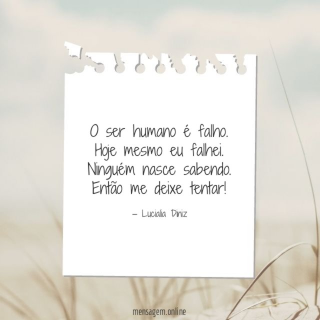 O ser humano é falho