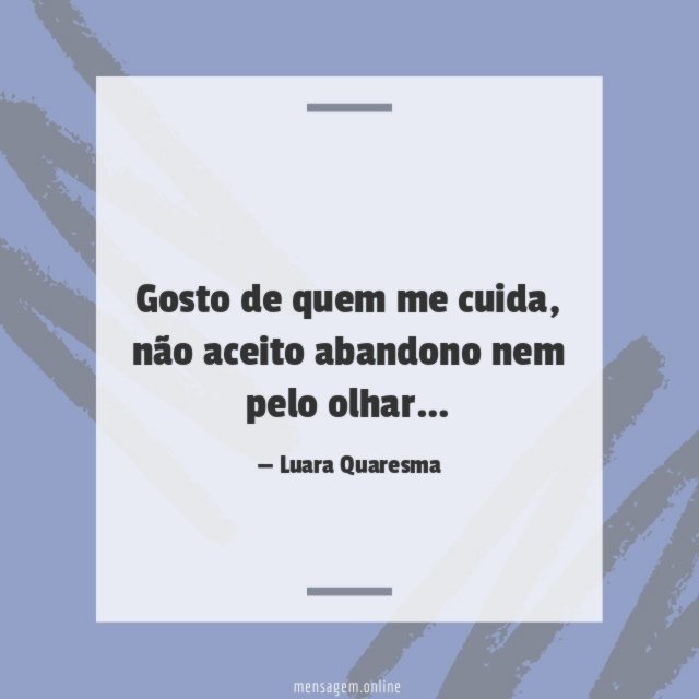 Não aceito abandono