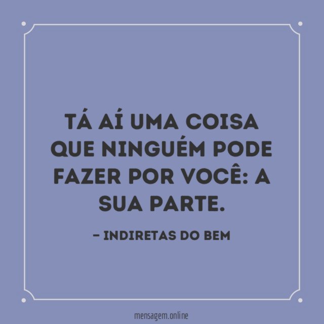 Tá aí uma coisa que ninguém