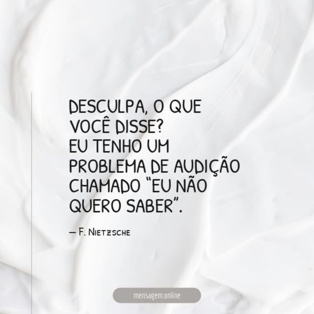 O que você disse?