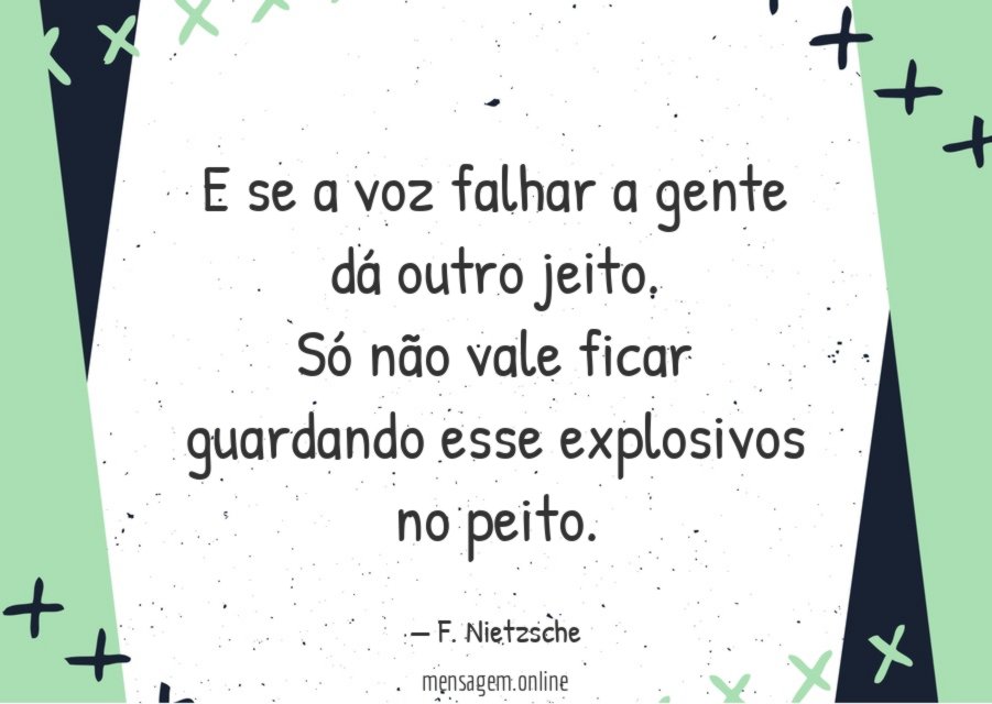 E se a voz falhar a gente