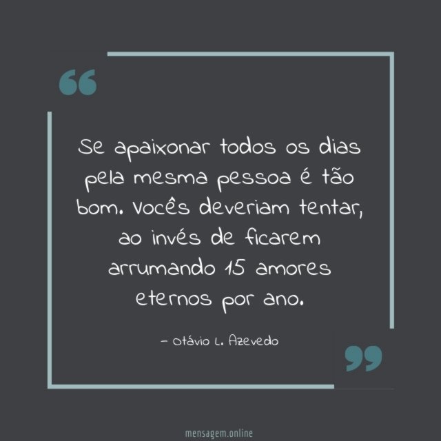 Se apaixonar todos os dias pela