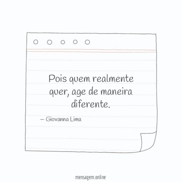 Pois quem realmente quer
