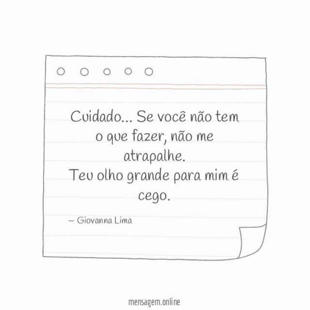 Teu olho grande para mim