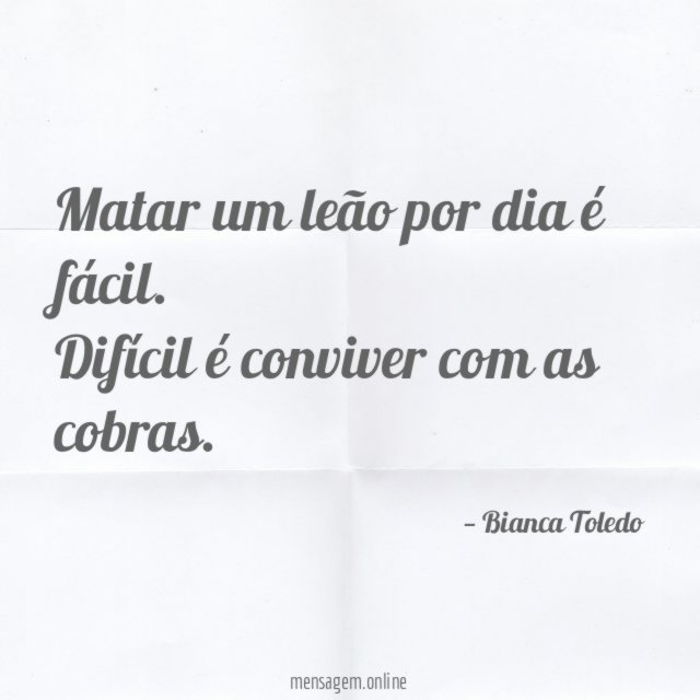 Matar um leão por dia
