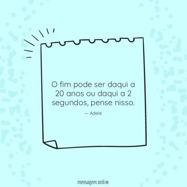 O fim pode ser daqui