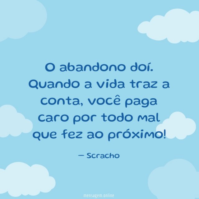 O abandono doí
