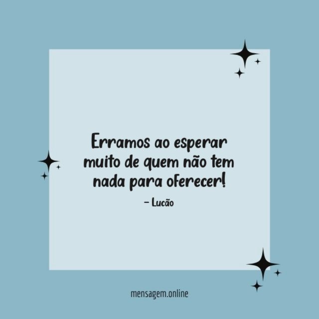 Erramos ao esperar muito