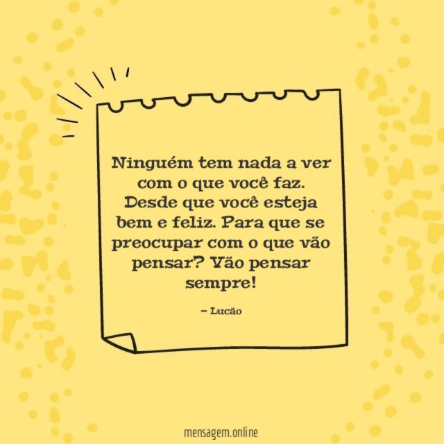 Ninguém tem nada a ver com