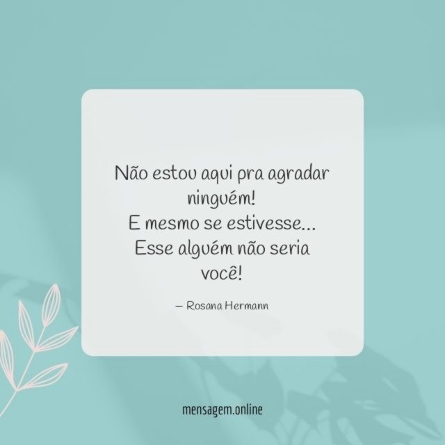 Não estou aqui pra