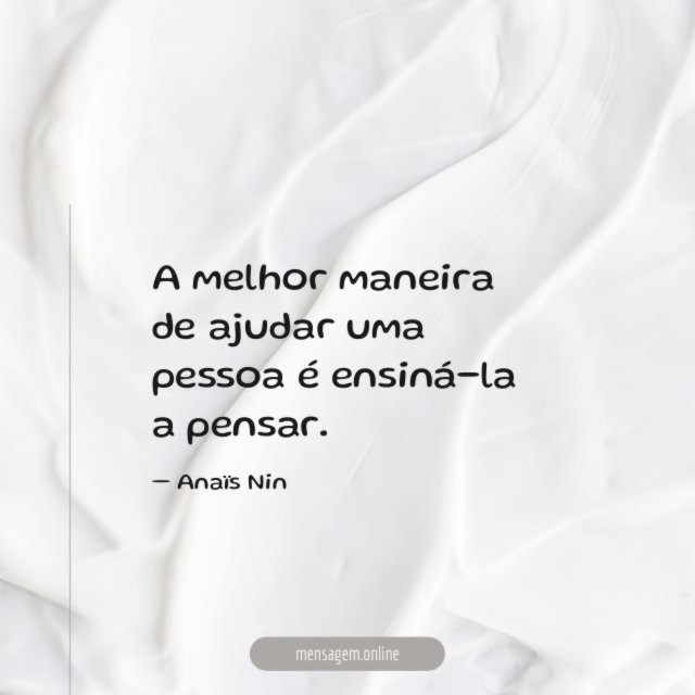 A melhor maneira de ajudar