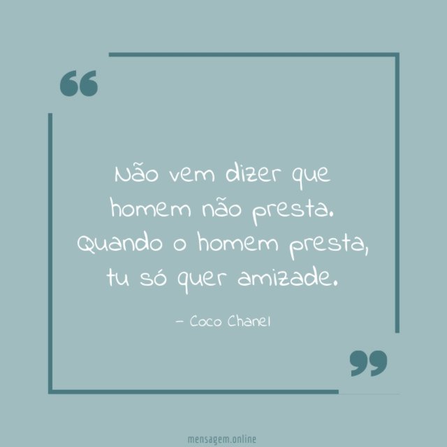 Não vem dizer