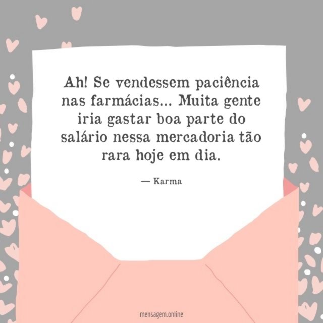 Se vendessem paciência