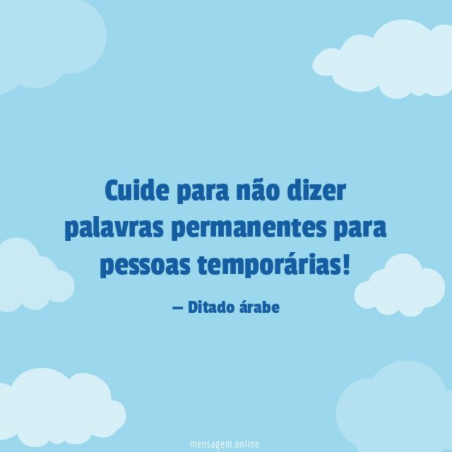 Cuide para não dizer