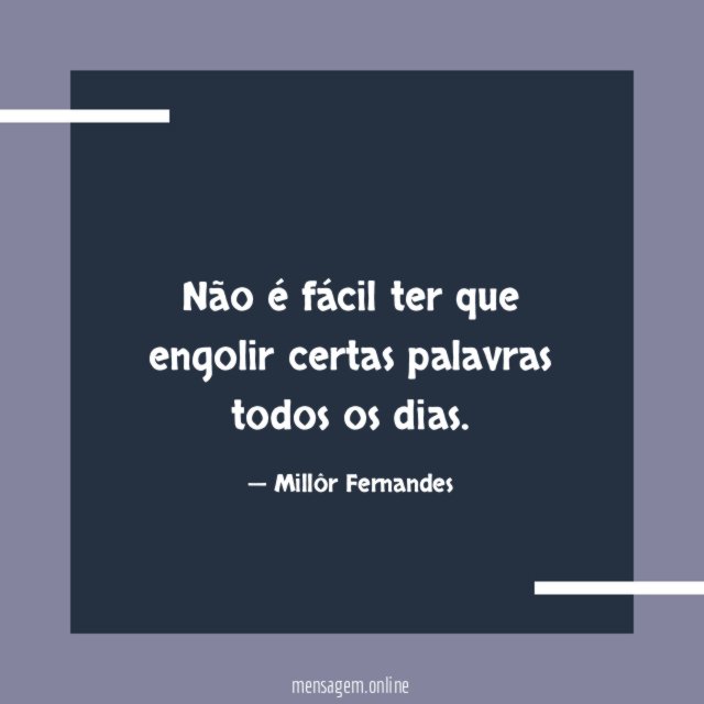 Não é fácil ter