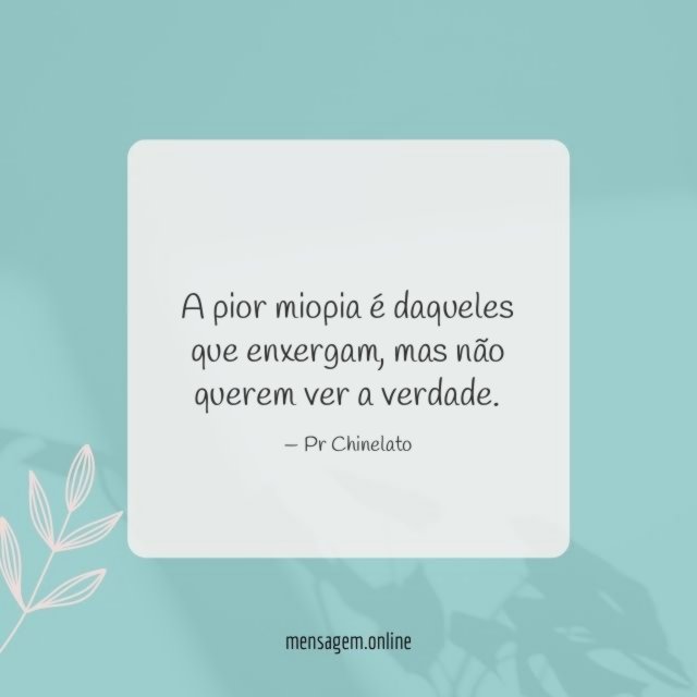 A pior miopia
