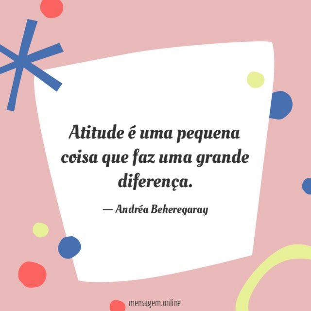 Atitude é uma pequena
