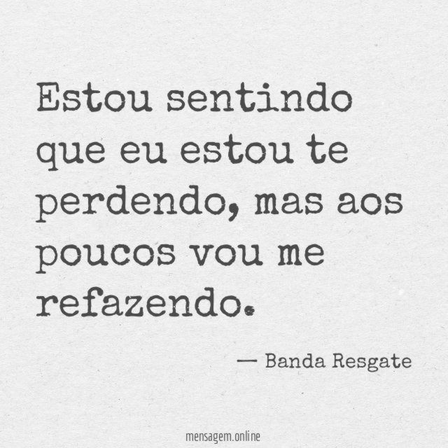 Estou sentindo que eu estou