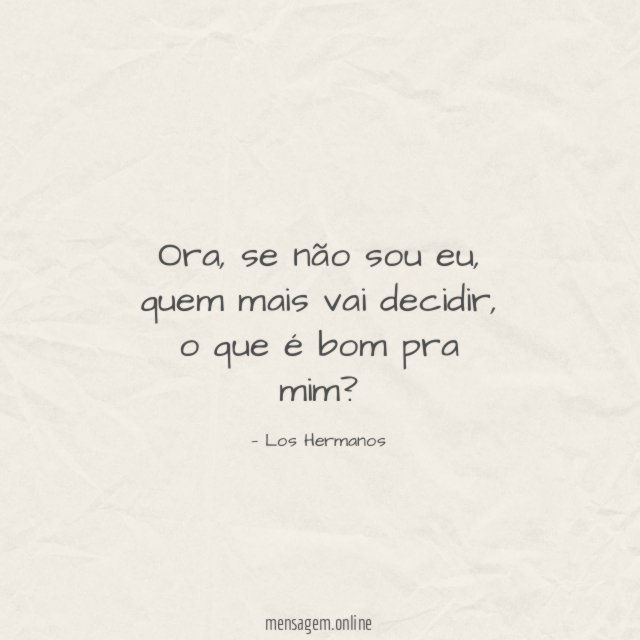 O que é bom pra mim