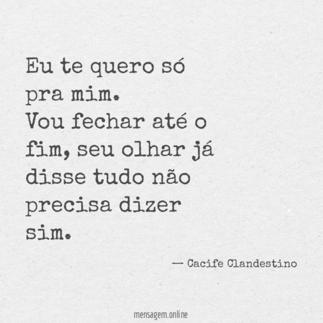 Não precisa dizer sim