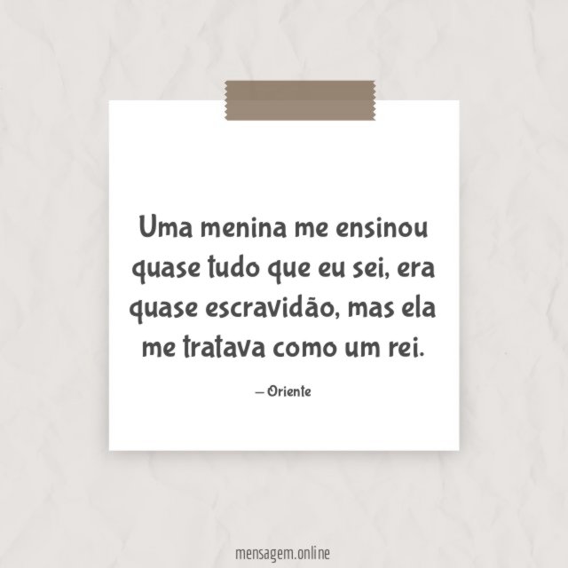 Uma menina me ensinou