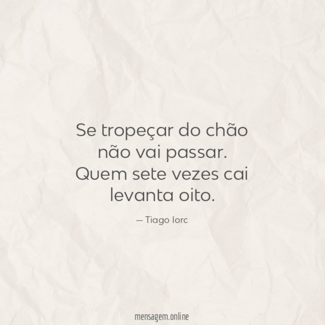 Se tropeçar do chão não