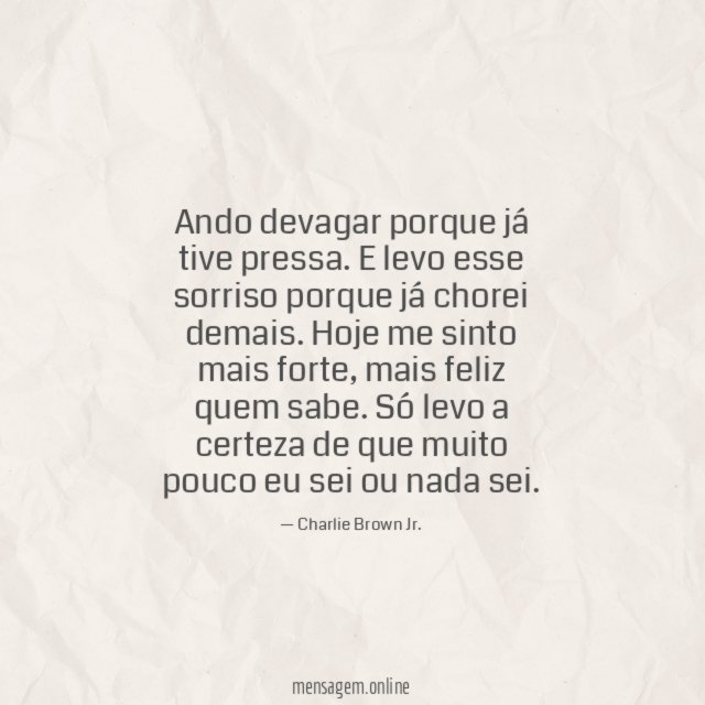 Ando devagar
