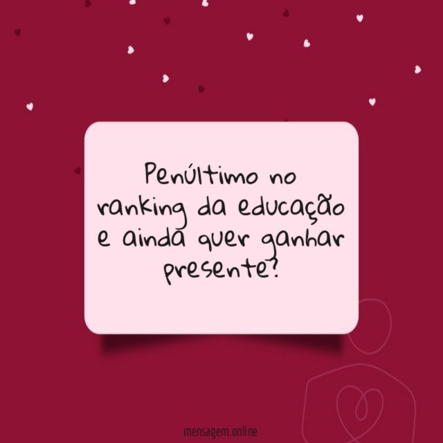 Penúltimo no ranking da educação