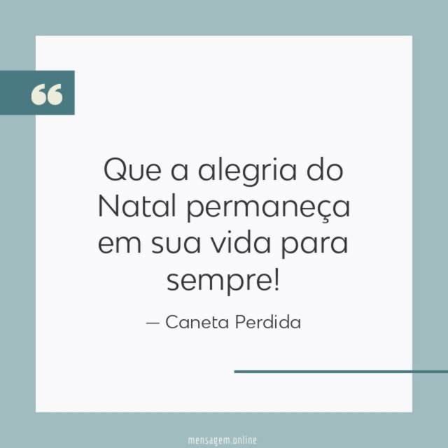 Que a alegria do Natal