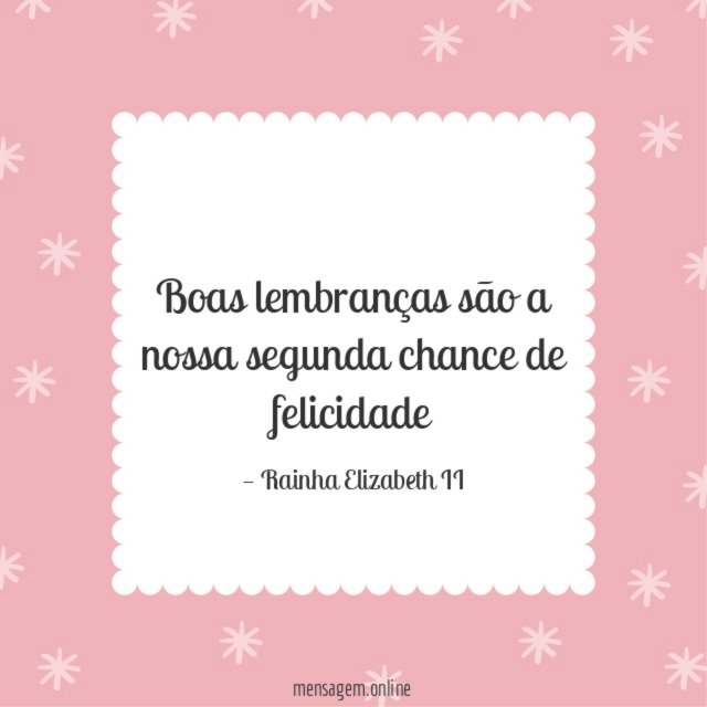 Boas lembranças