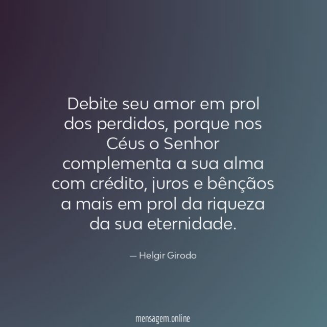 Debite seu amor em prol dos perdidos