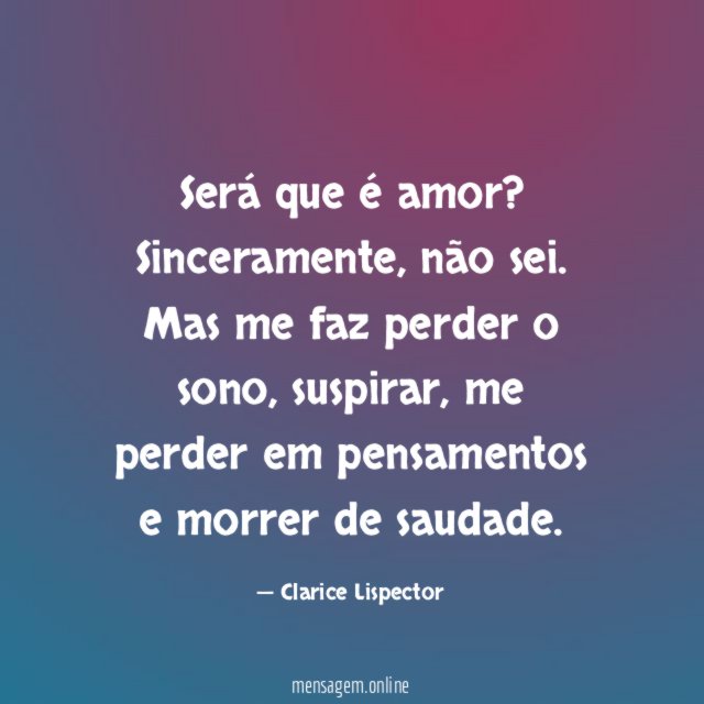 Será que é amor
