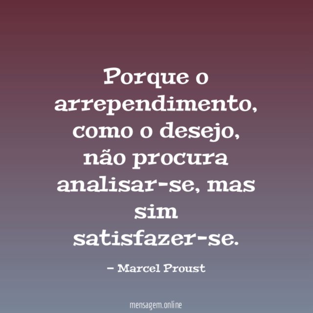 Porque o arrependimento