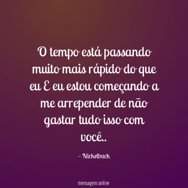 O tempo está passando muito mais rápido do