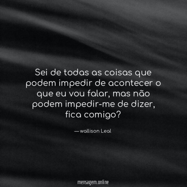 Sei de todas as coisas que podem impedir