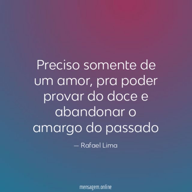 Preciso somente de um amor