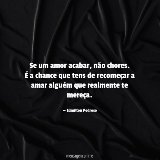 Se um amor acabar