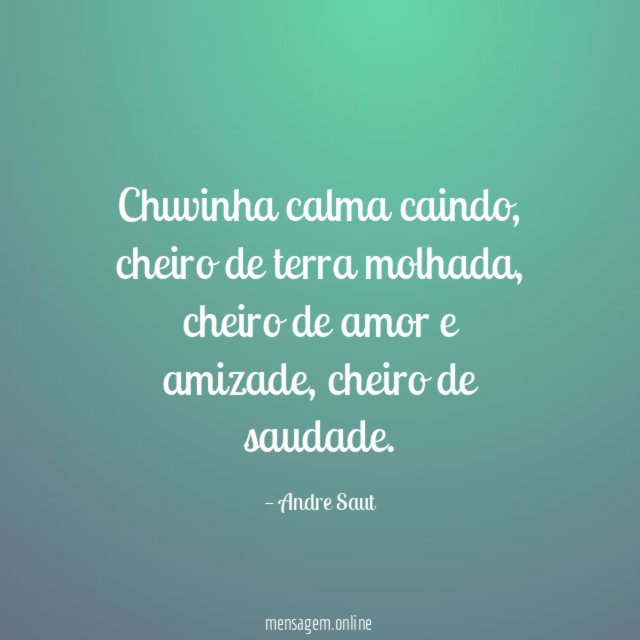 Chuvinha calma caindo