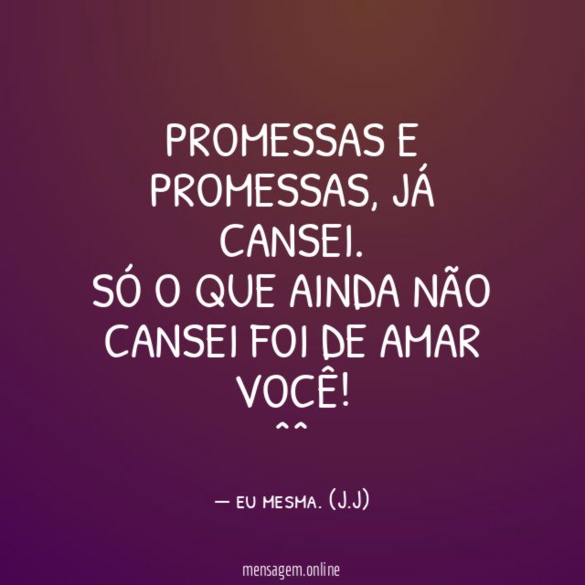 promessas e promessas
