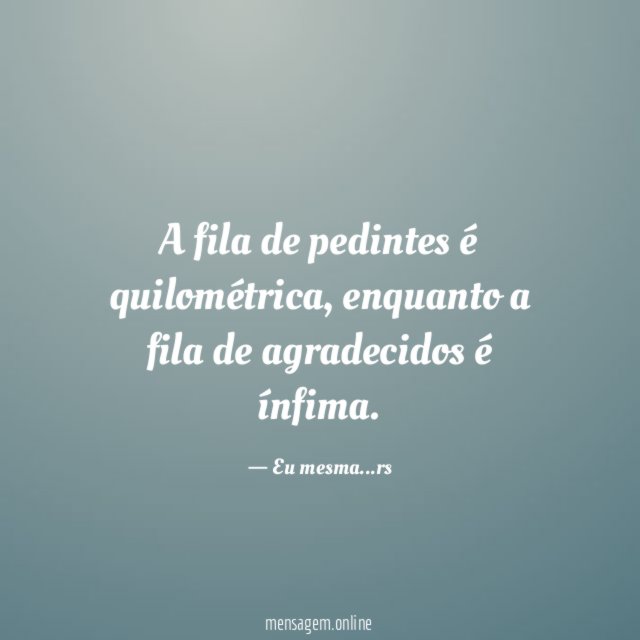 A fila de pedintes é quilométrica
