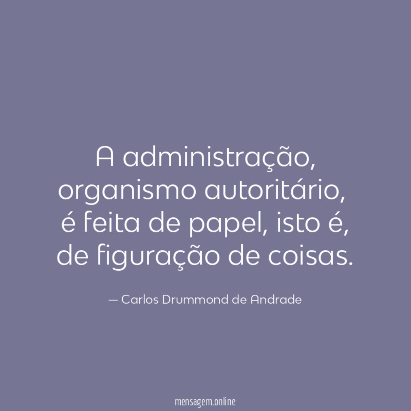 A administração
