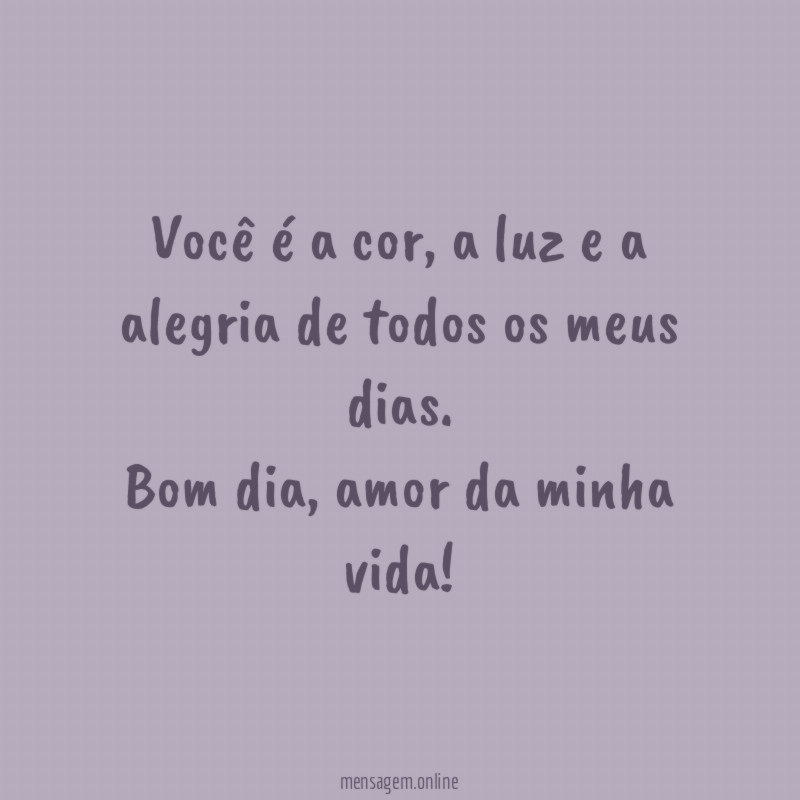 A alegria dos meus dias