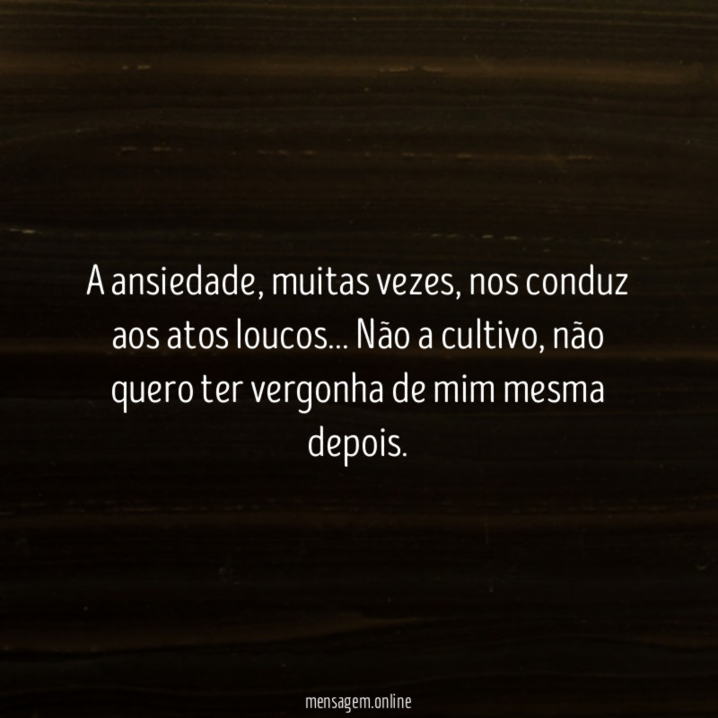A ansiedade
