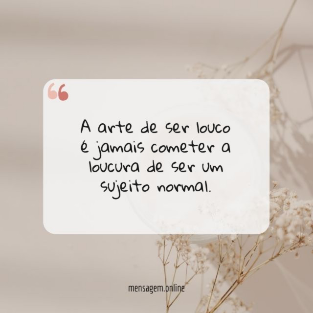 A arte de ser louco