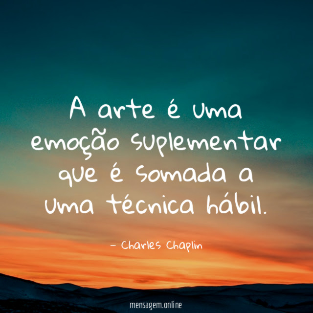 A arte é uma emoção suplementar que é
