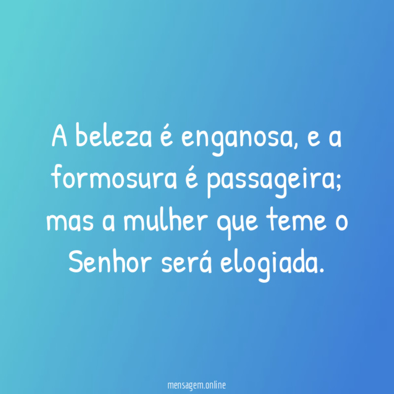 A beleza é enganosa