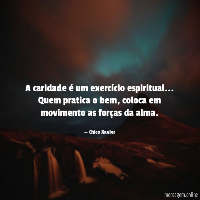 A caridade é um exercício espiritual