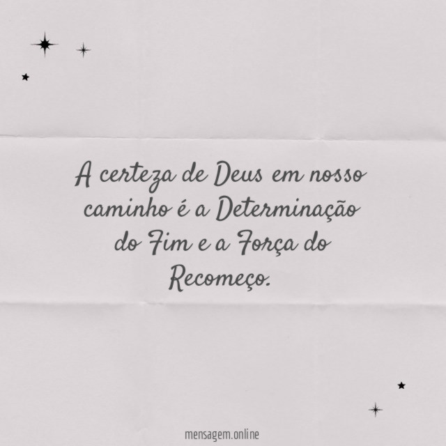 A certeza de Deus em nosso caminho é