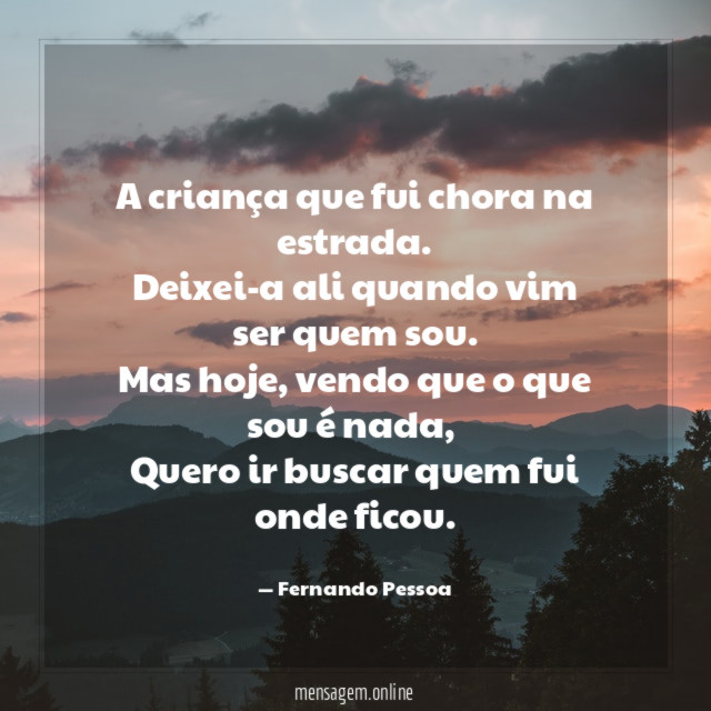 A criança que fui chora na estrada